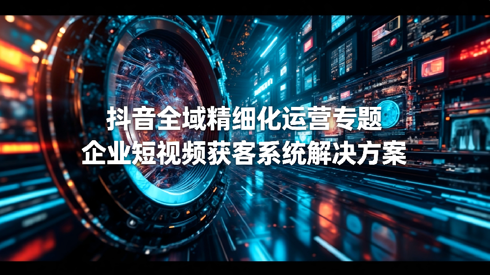 抖音全域精细化运营专题｜企业短视频获客系统解决方案